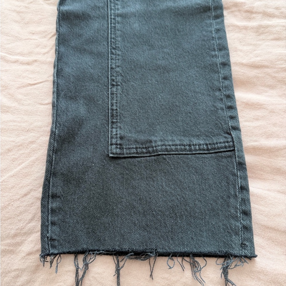 Free People WE-THE-FREE Washed Black High-Rise Risk Taker Jeans - Picture 4 of 8